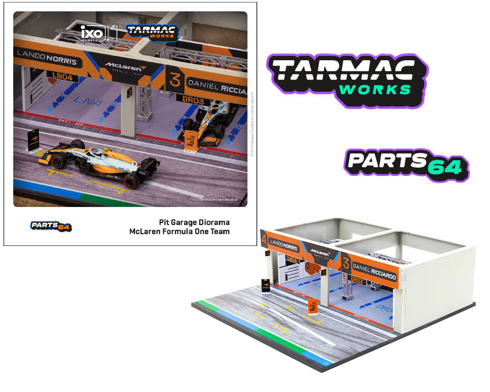 Tarmac Works 1/64 Pit Garage Diorama McLaren Formula 1 Team – Dealer64